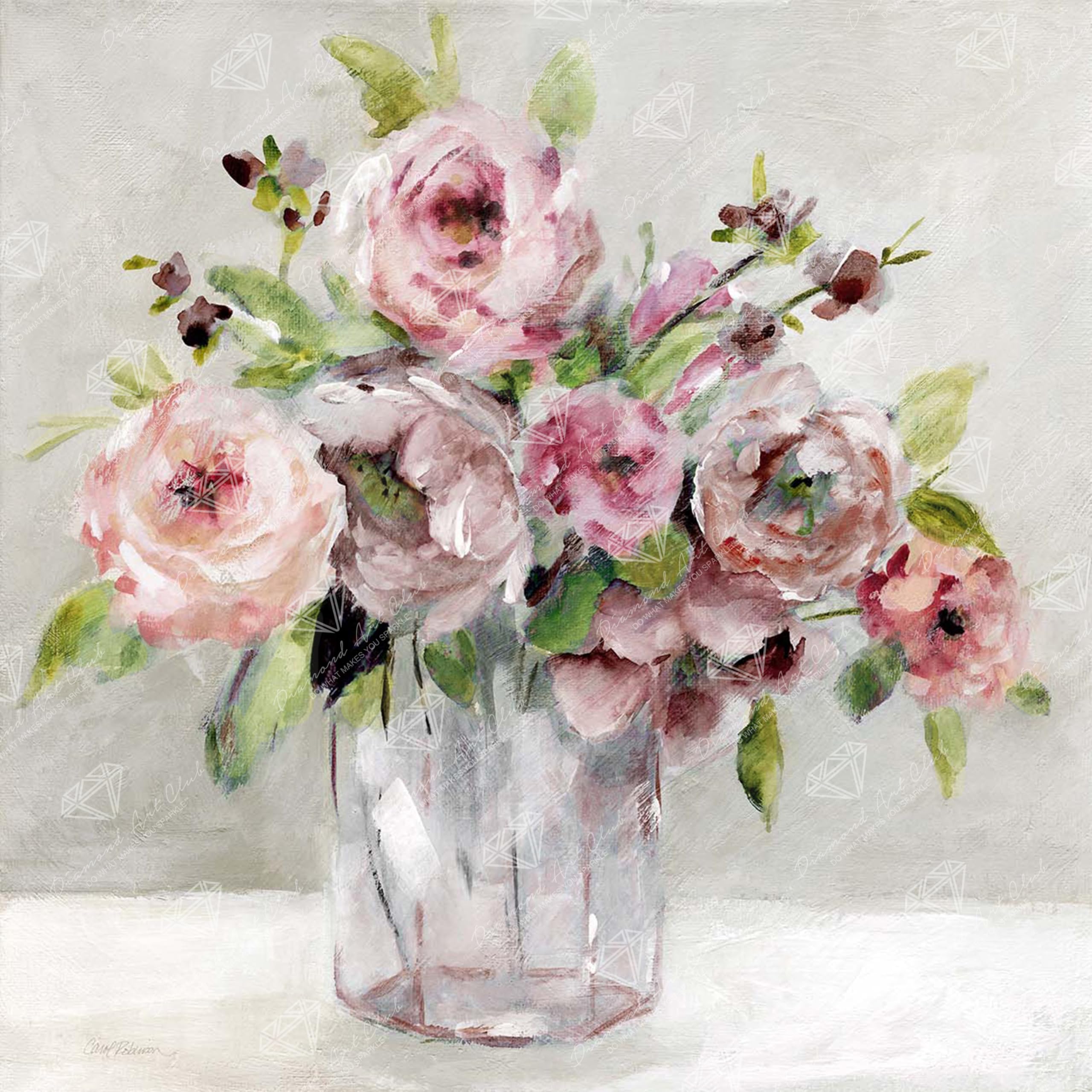 Amazon.com: DIAMOND ART CLUB Blushing Blossoms Diamond Painting